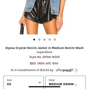 superdown pearl denim jacket